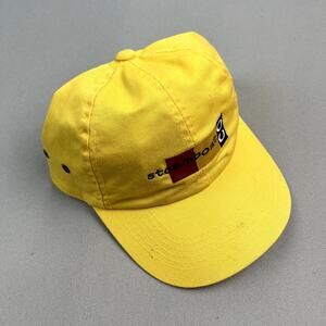 Vintage Ski Hat Cap Strapback Yellow Nature Steamboat Springs Colorado Snow 90s